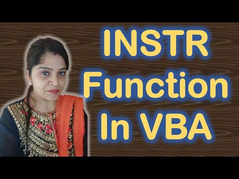 INSTR function in Excel VBA | Excel VBA Functions | Excel VBA for beginners  | VBA Tutorials