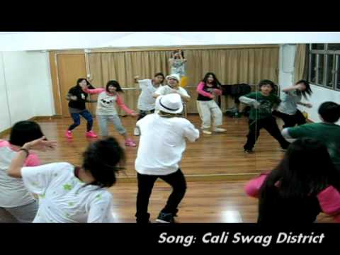 Kevin's Hiphop@X-dimension Dance Team Training Project - " Cali swag District " 6-11-2010
