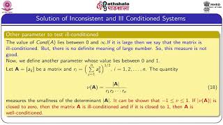 M-22. Solution of Inconsistent and Ill Conditioned Systems