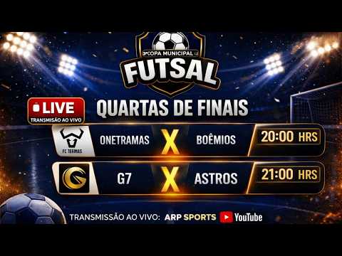 QUARTAS DE FINAIS DA 3ª COPA MUNICIPAL DE FUTSAL-IACIARA-GO - AO VIVO COM IMAGENS
