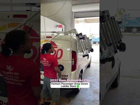 2022 Ram Promaster City with Holman Drop Down Ladder Rack