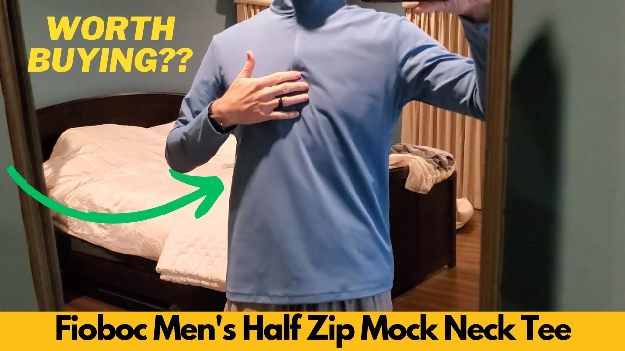 Fioboc Men's Half Zip Mock Neck Tee SmoothBlend Long Sleeve T Shirt Quick Drying - Worth Buying?