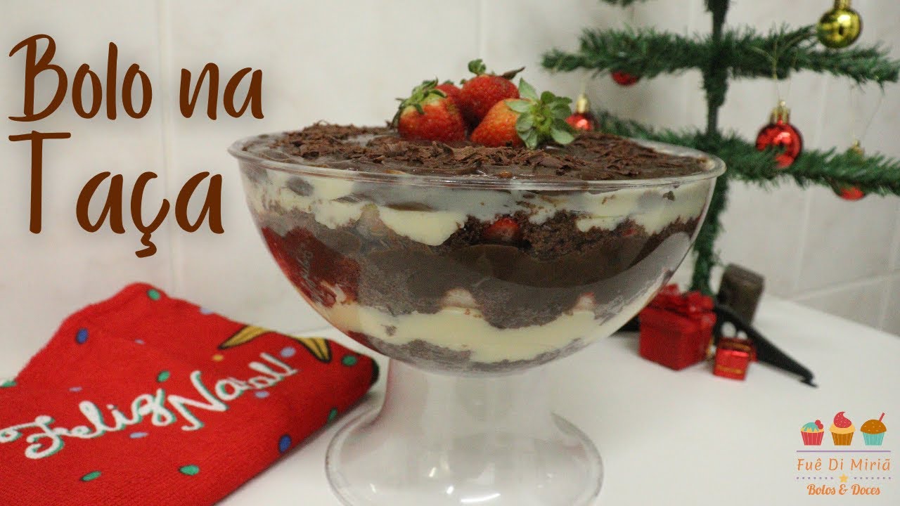 BOLO NA TAÇA SOBREMESA DE NATAL @miriaclemente