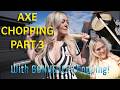 Axe Skills Part 3 Clean Cuts Satisfying Splits Sammy Thighs Chopping Wood