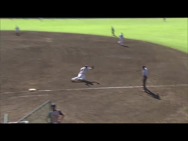 【ファーム】ライオンズ・戸川 一塁線ギリギリの難しい打球をナイスキャッチ!! 2018/8/21 L-F(ファーム)