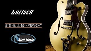 Video thumbnail for Gretsch G6118T-135 LTD 135th Anniversary - 2-Tone Casino Gold on Dark Cherry Metallic by N Stuff Music