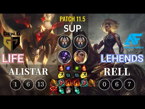GEN Life Alistar vs AF Lehends Rell Sup - KR Patch 11.5