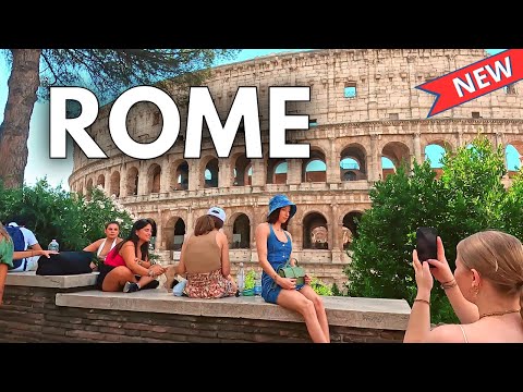 ROMA, Italia 4K  ✅ TOUR A PIE con HISTORIA SUBTITULADA  -  caminar por Italia