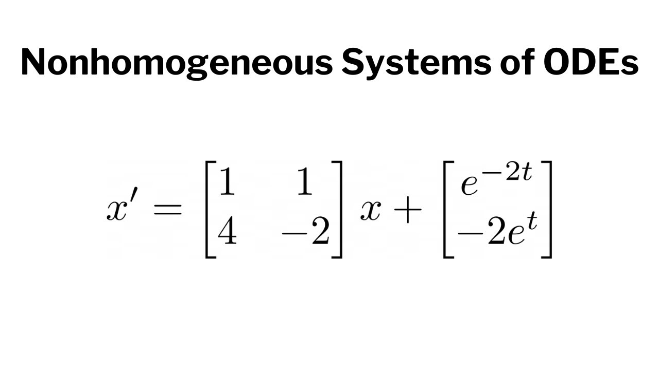 General Solution to a Nonhomogeneous System (Variation of Parameters)