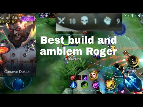 Good amblem + best Build = Damage Hack!!!!!Roger MLBB