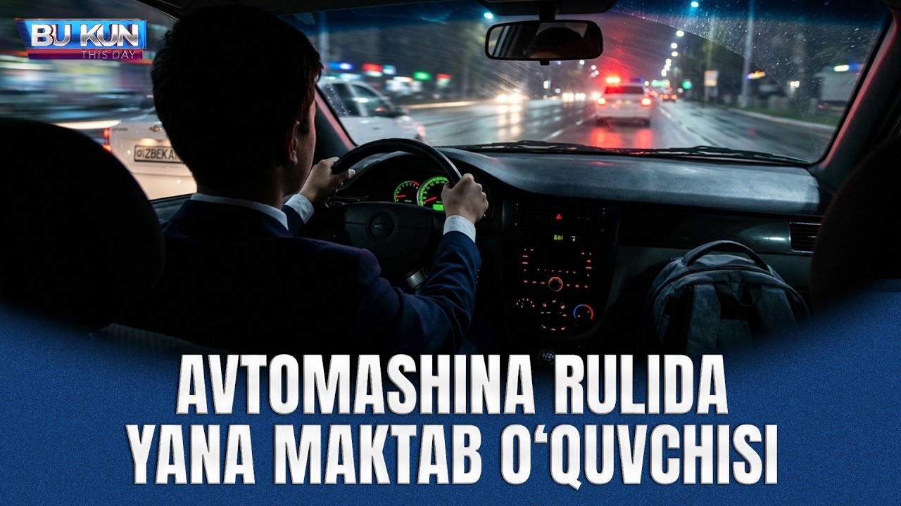 BU KUN - AVTOMASHINA RULIDA YANA MAKTAB O‘QUVCHISI