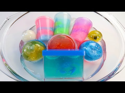 MIXING STORE BOUGHT SLIME INTO CLEAR SLIME ! Slime Smoothie ! Satisfying Slime Video Video