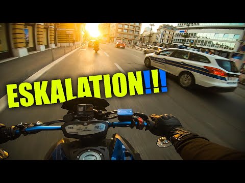 100% ESKALATION in Kroatien! 🌇 YAMAHA MT07/FZ07 💙 (4K) #mt07 #croatia #eskalation