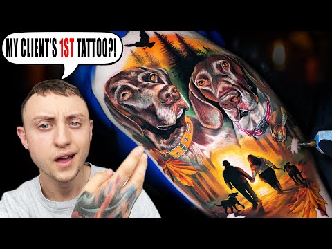 Tattooing Dog Portraits | 3 DAYS IN A ROW!