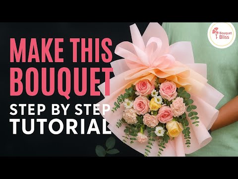 MAKE THIS BEAUTIFUL BOUQUET 🌸 | Step-by-Step Floristry Tutorial | Florist in Dubai 