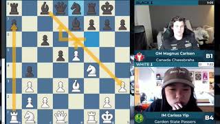IM Carissa Yip (2369) vs GM Magnus Carlsen (2852) 