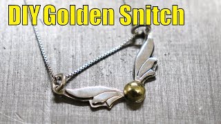 How to make your own golden snitch necklace using silver and brass