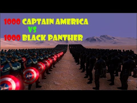 1000 BLACK PANTHER vs 1000 CAPTAIN AMERICA [Ultimate Epic Battle Simulator]