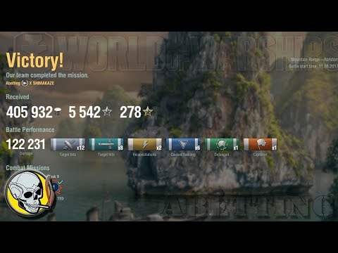 WoWS, Shimakaze, 406k credits, 122k dmg, 6k XP