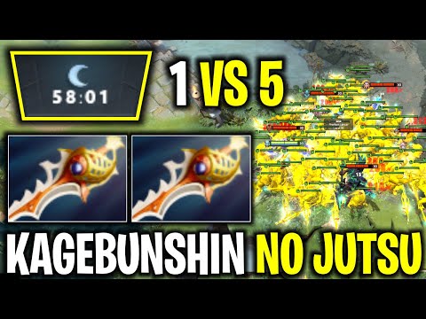 KAGEBUNSHIN NO JUTSU PHANTOM LANCER 2x DIVINE RAPIER 1 VS 5 | DOTA 2