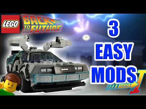 3 Easy Mods to Upgrade the Lego DeLorean (77256) -- Accuracy, Minifigs, and Gullwing Doors! Part 1/2