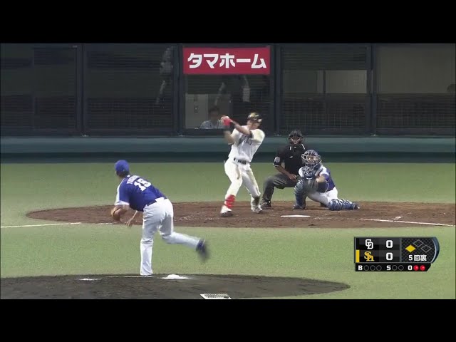 【ファーム】ホークス・釜元 試合の均衡を破るタイムリー!! 2017/6/23 H-D(ファーム)