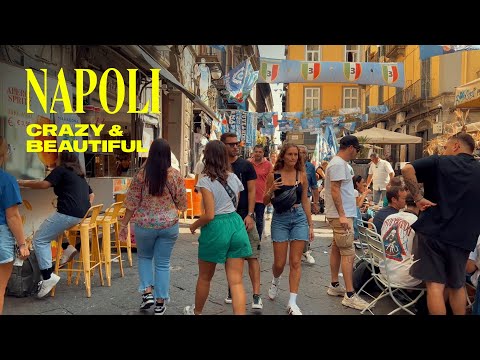 Crazy and Beautiful Napoli, Italy Walking Tour - 4K 60fps