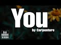You by Carpenters - BEST KARAOKE VERSION