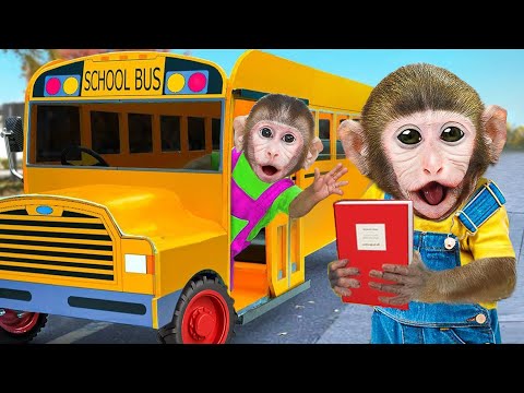 Mono Bon Bon va a recoger sandías y cuida a su hermana pequeña para que llegue a tiempo a la escuela