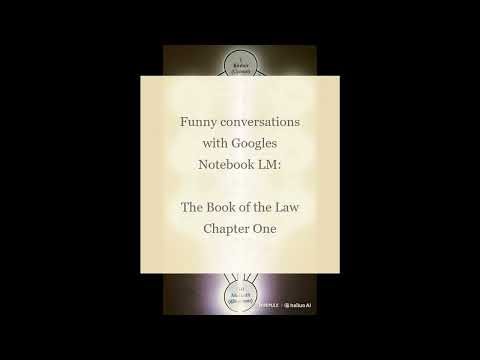 The Book of the Law Chapter One - Funny Conversations with Googles Notebook LM