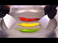 How To Turn Chili Peppers Into Ice Cream Rolls ASMR