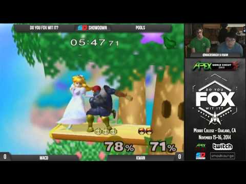 DYFWI Day 1 - Round 1 Pools: MacD (Peach) vs Kwan (C. Falcon)
