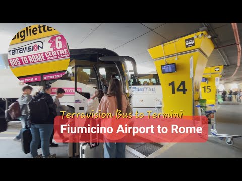 Fiumicino Airport Bus to Roma Termini | Italy Trip
