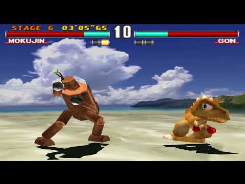 Mokujin Arcade Mode And Ending - Hard Difficulty - Tekken 3