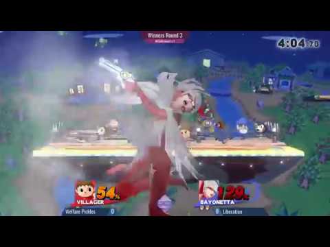 Welfare Pickles (Villager) vs Liberation (Bayonetta, Captain Falcon) - NCGxBroheim's 1 Singles