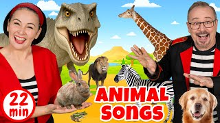 Kids Animal Songs | Dinosaurs, Farm, Jungle, Safari and Sea Creatures Episode