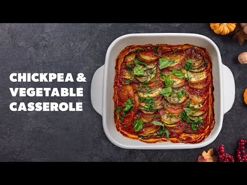 Chickpeas & Vegetable Casserole | Holiday Comfort Food | Vegetarian Thanksgiving Casserole Recipe