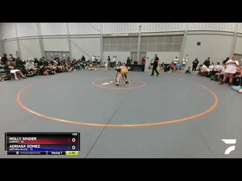 106 Lbs Semis & 3rd Wb (16 Team) - Molly Spader, Kansas Vs Adriana Gomez, Arizona Black 2996