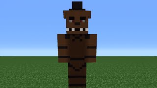 Minecraft Tutorial: How To Make A Freddy Statue (Five nights at Freddy's)