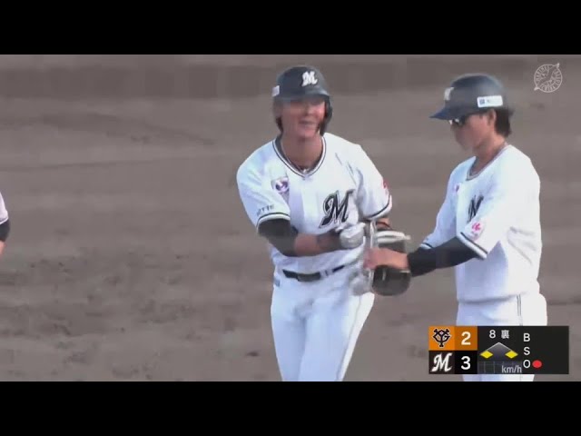 【ファーム】ついに勝ち越し!! マリーンズ・石川慎吾 三遊間を破る値千金のタイムリーヒット!!  2024年9月23日 千葉ロッテマリーンズ 対 読売ジャイアンツ
