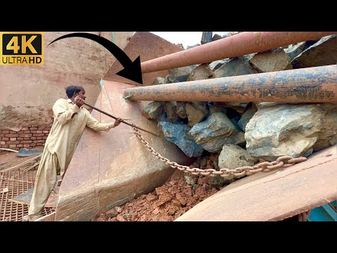 Big Rock Jaw Crusher Machine in Action | Powerful Stone Crushing ASMR Sounds