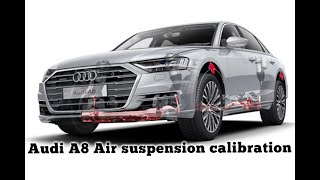 Audi A8 suspension leveling calibration with VCDS. Air Springs suspension level calibration Audi A8