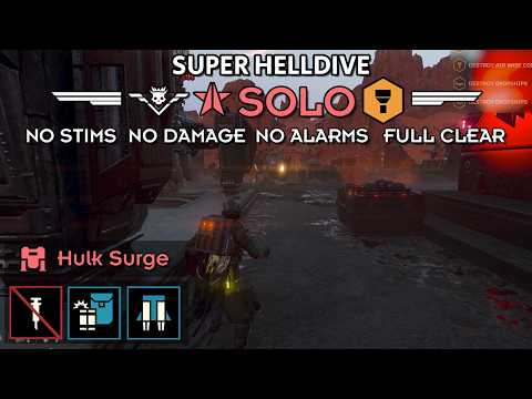 Helldivers 2 - Sabotage Air Base (Super Helldive Solo / No Stims, No Damage, No Alarms)