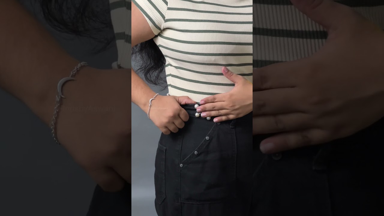 Instant Jeans Button Pins Waist Tightener Set, Make The Waist Fit for Skirt Pants,No Sewing Required