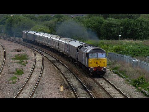 ROG Class 47 & 37 No's. 47815 TnT 37884 with 331108 on 5Q20 @ Ashton Moss on 11.05.20 - HD