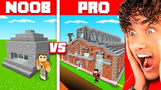 Minecraft NOOB vs. PRO: Security Bunker BUILD CHALLENGE!
