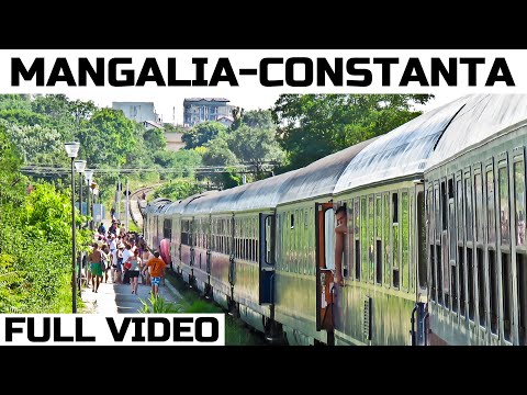 Mangalia-Constanta calatorie completa cu trenul 2025-Full rearview-Komplette Zugreise-Teljes vonatút