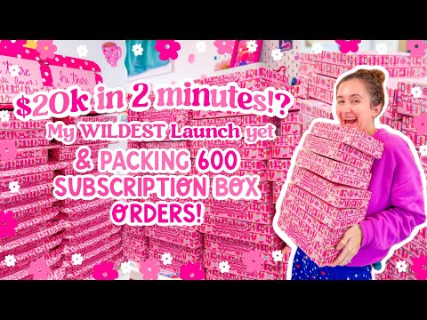 $20K in 2 Minutes 🤯 & Packing 600 Subscription Boxes! 📦 A Crazy Week Running My Shop 🩷 STUDIO VLOG