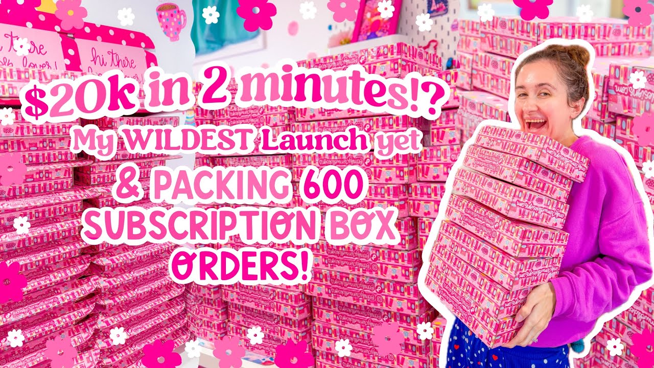 $20K in 2 Minutes 🤯 & Packing 600 Subscription Boxes! 📦 A Crazy Week Running My Shop 🩷 STUDIO VLOG
