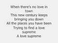 Robbie Williams-Love Supreme Lyrics 